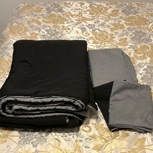 Mainstays Black and Gray Twin Comforter 5-piece Set